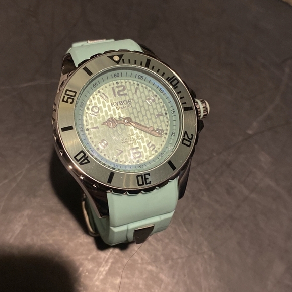 KYBOE! Brand New Woman’s Mint Silicone & Silver Watch *NWT*